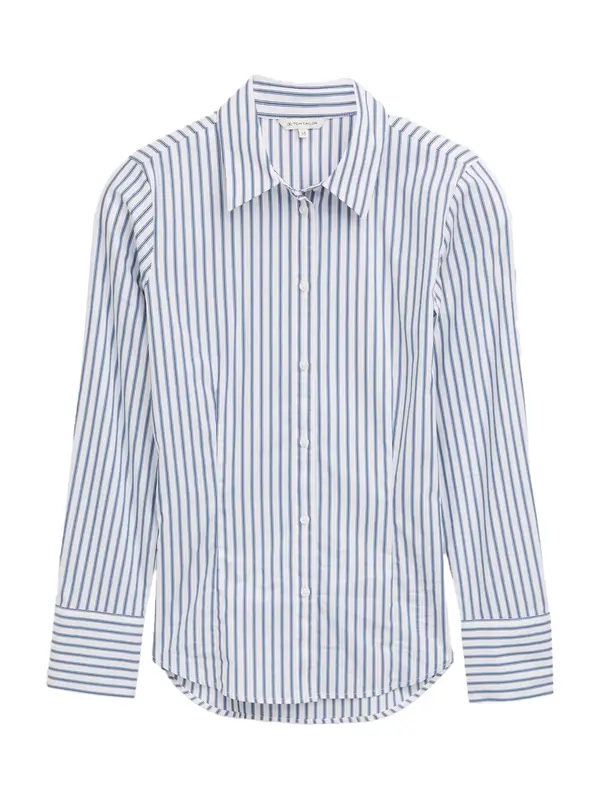 TOM TAILOR TOM TAILOR Bluza  opal / tamno plava / bijela