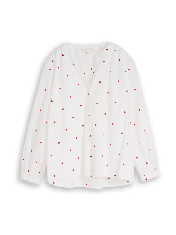 Tom Tailor TOM TAILOR Bluza  svijetlo crvena / bijela