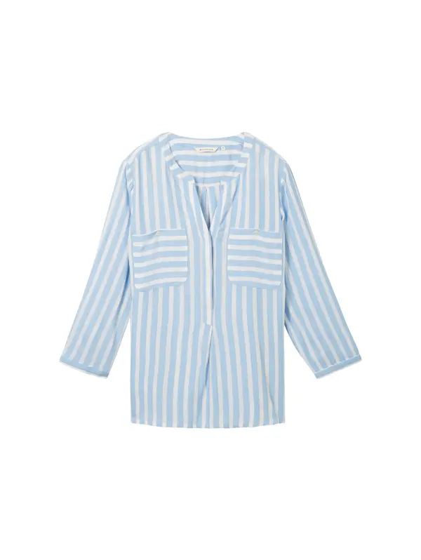 TOM TAILOR TOM TAILOR Bluza  svijetloplava / bijela