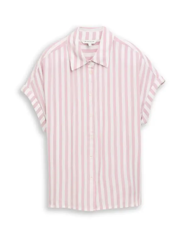 TOM TAILOR TOM TAILOR Bluza  svijetloroza / bijela