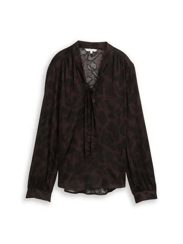 Tom Tailor TOM TAILOR Bluza  tamno smeđa / crna