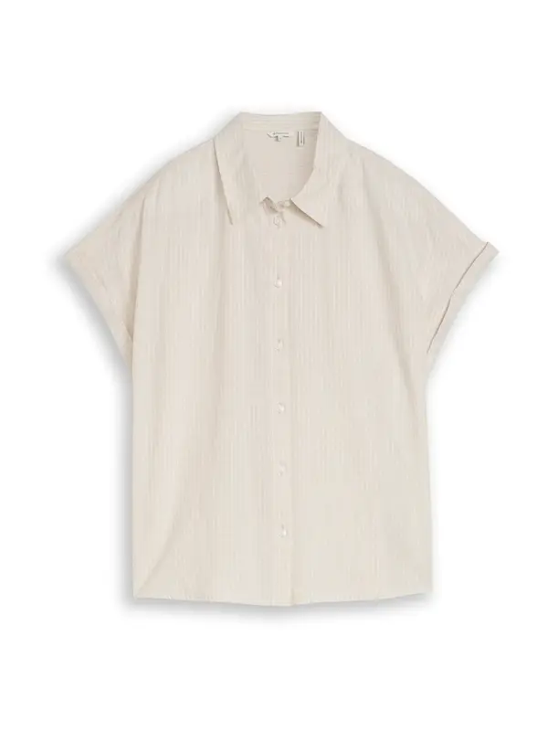 TOM TAILOR TOM TAILOR Bluza  taupe siva / bijela