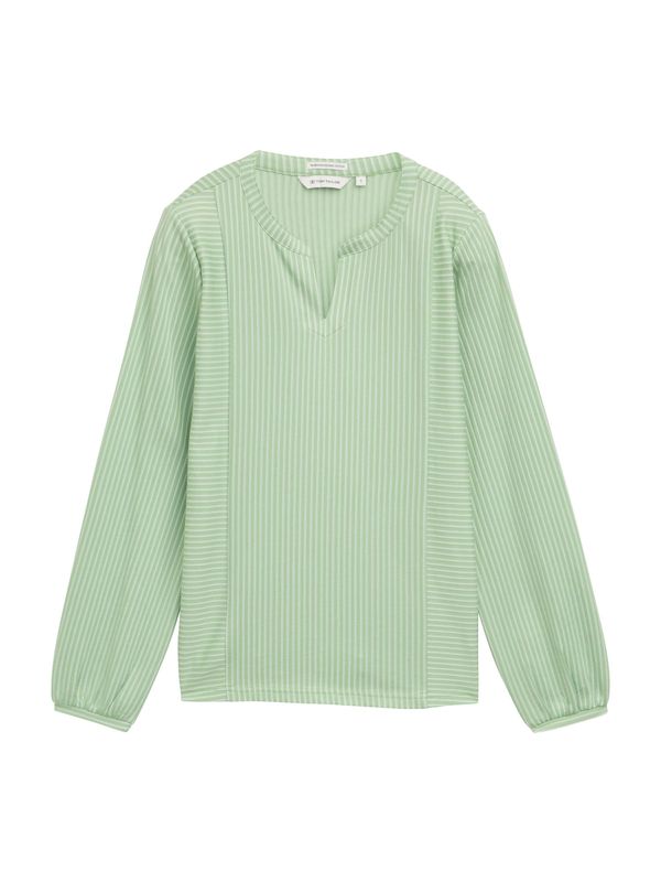 TOM TAILOR TOM TAILOR Bluza  zelena / prljavo bijela