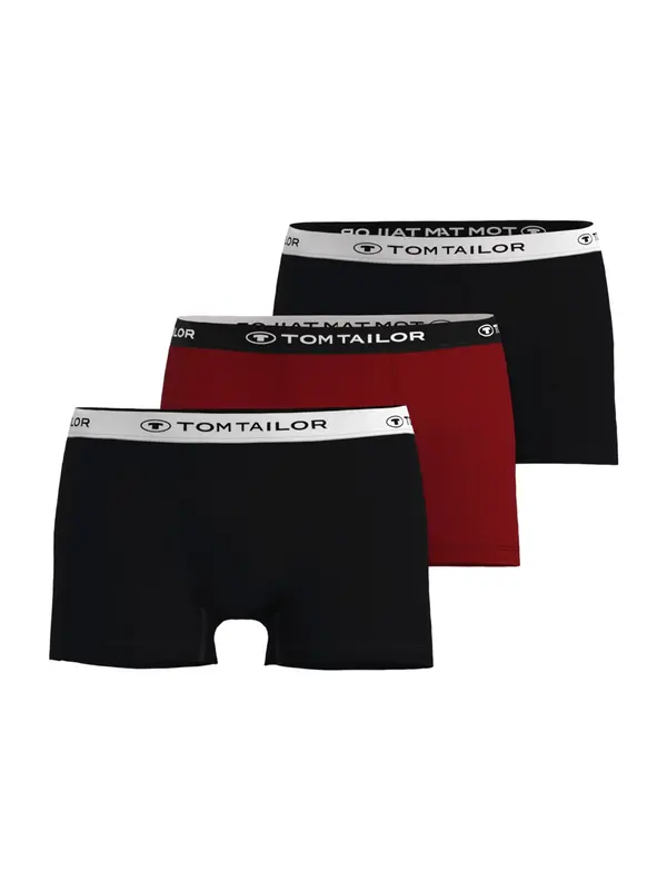 Tom Tailor TOM TAILOR Bokserice  bordo / crna / bijela