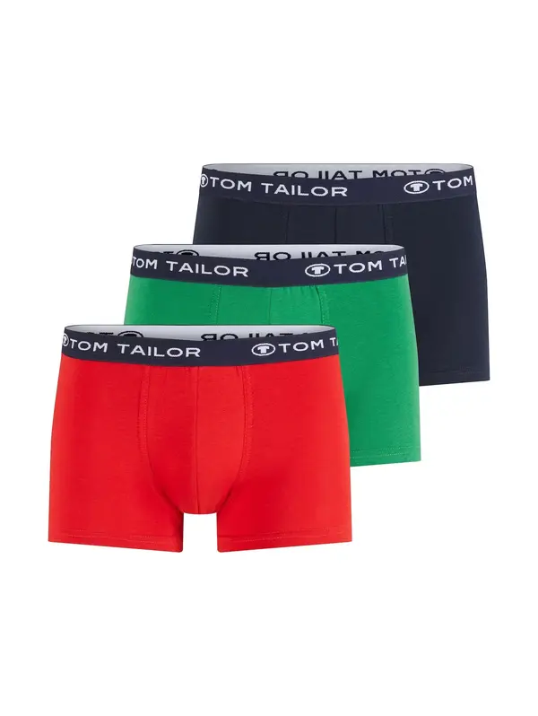 Tom Tailor TOM TAILOR Bokserice  morsko plava / travnato zelena / karmin crvena