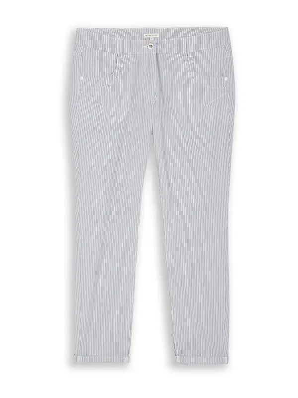 Tom Tailor TOM TAILOR Chino hlače  siva / bijela