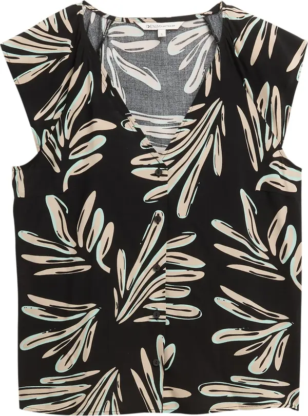 Tom Tailor TOM TAILOR DENIM Bluza  bež / tirkiz / crna