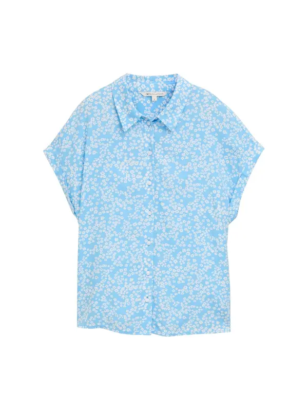 TOM TAILOR DENIM TOM TAILOR DENIM Bluza  nebesko plava / bijela