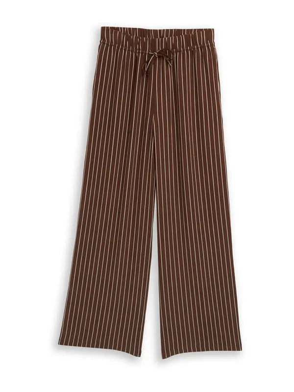 TOM TAILOR DENIM TOM TAILOR DENIM Hlače  smeđa / bijela