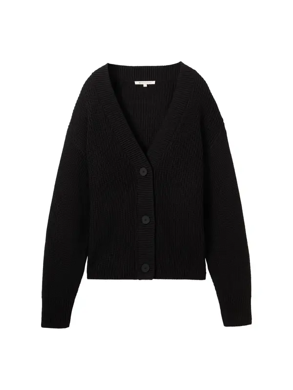 TOM TAILOR DENIM TOM TAILOR DENIM Kardigan  crna