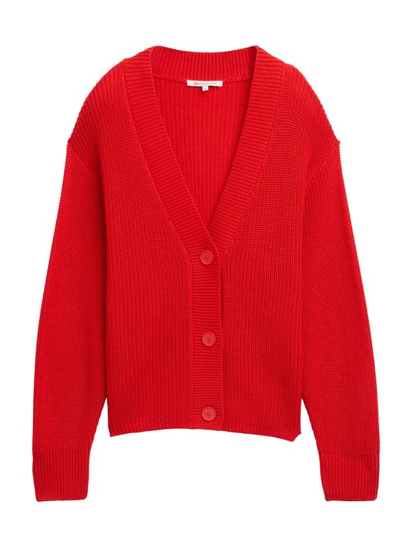 TOM TAILOR DENIM TOM TAILOR DENIM Kardigan  crvena