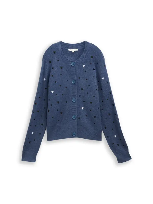 Tom Tailor TOM TAILOR DENIM Kardigan  safirno plava / crna / bijela