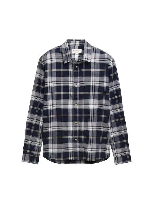 TOM TAILOR DENIM TOM TAILOR DENIM Košulja  mornarsko plava / bež siva / bijela