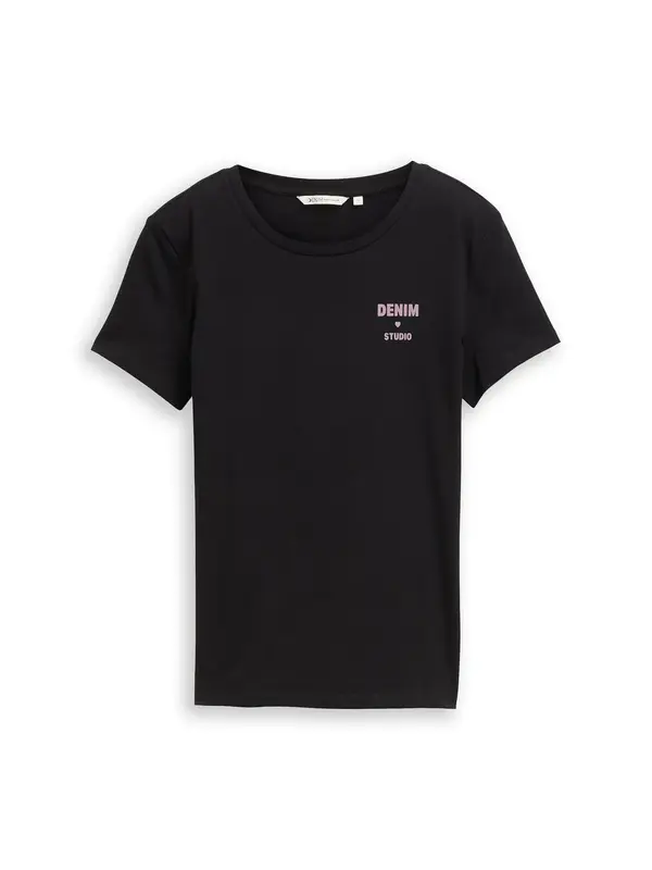 Tom Tailor TOM TAILOR DENIM Majica  lila / crna