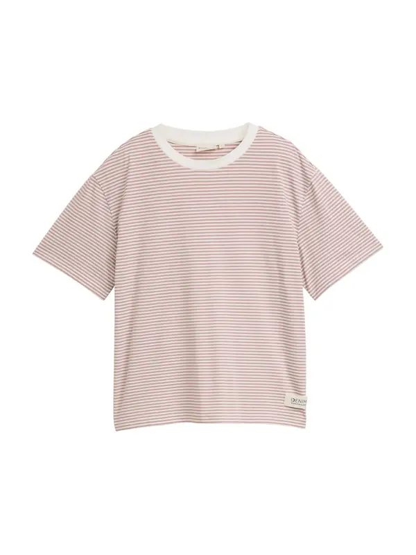 Tom Tailor TOM TAILOR DENIM Majica  magenta / bijela