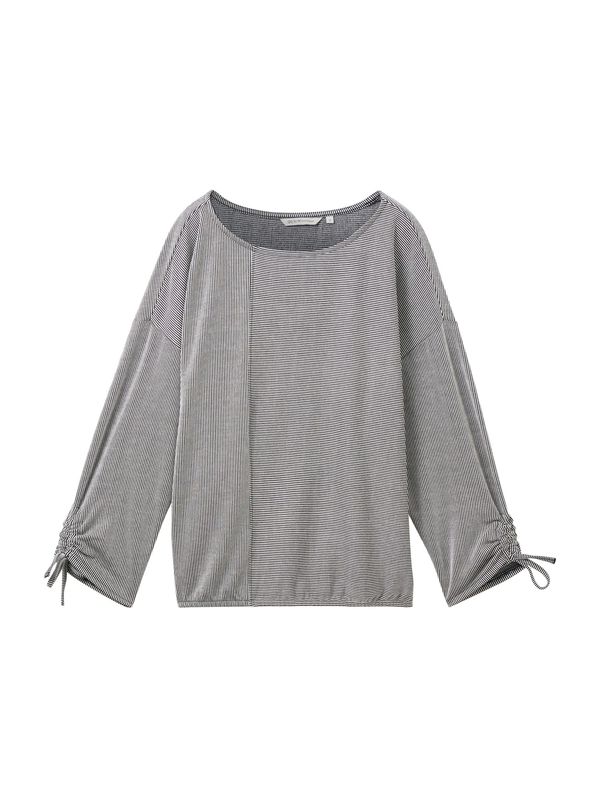 TOM TAILOR DENIM TOM TAILOR DENIM Majica  mornarsko plava / prljavo bijela