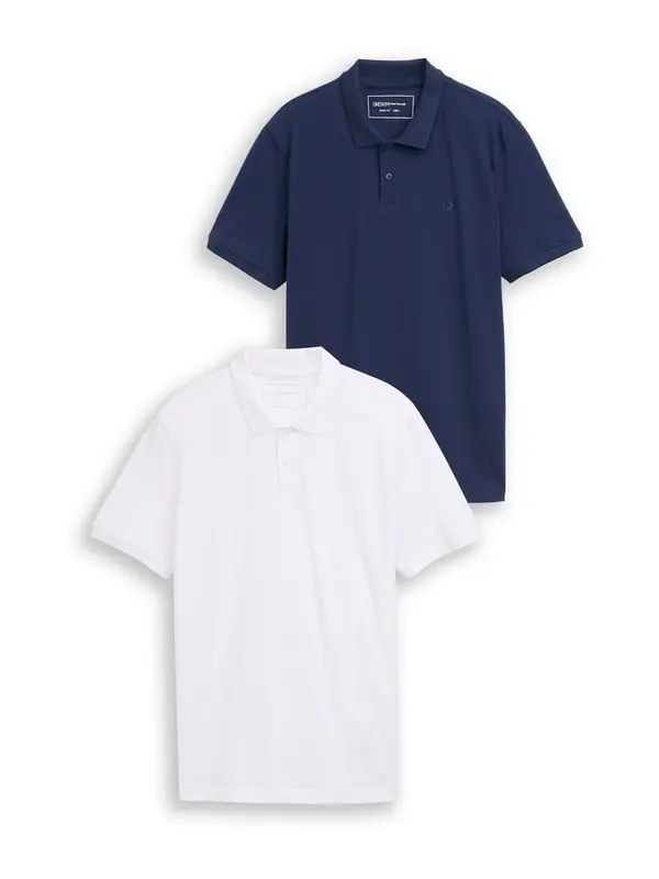 TOM TAILOR DENIM TOM TAILOR DENIM Majica  morsko plava / bijela