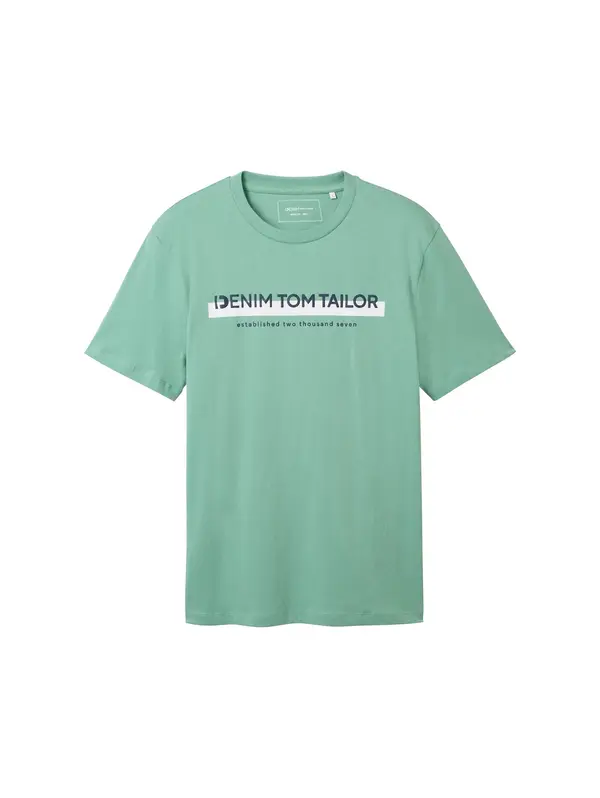 Tom Tailor TOM TAILOR DENIM Majica  morsko plava / menta / bijela