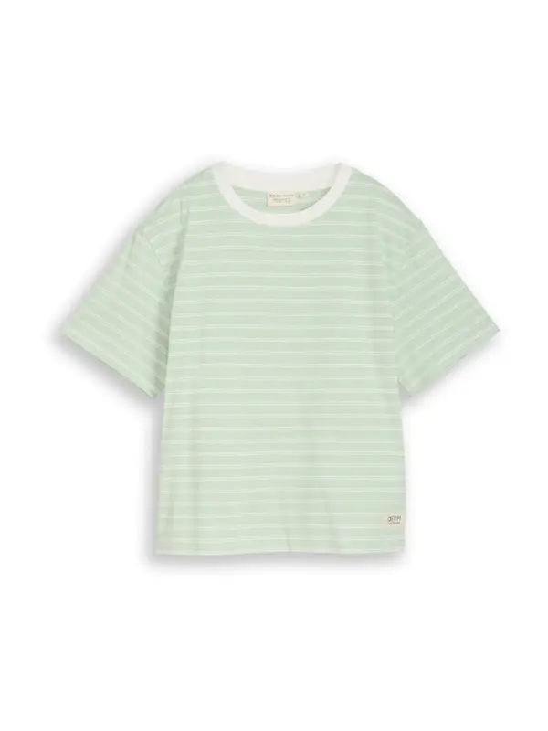 Tom Tailor TOM TAILOR DENIM Majica  pastelno zelena / bijela