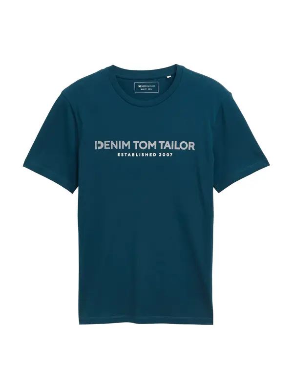 Tom Tailor TOM TAILOR DENIM Majica  petrol / bijela