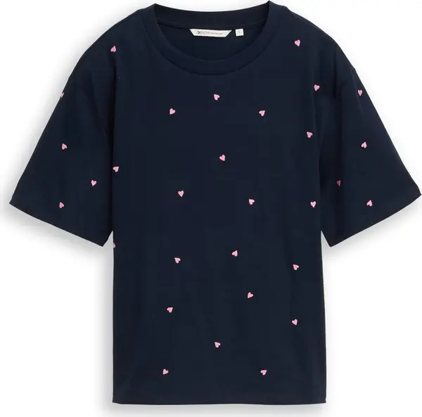 Tom Tailor TOM TAILOR DENIM Majica  tamno plava / roza