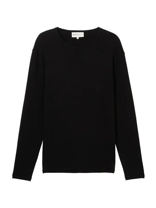 TOM TAILOR DENIM TOM TAILOR DENIM Pulover  crna