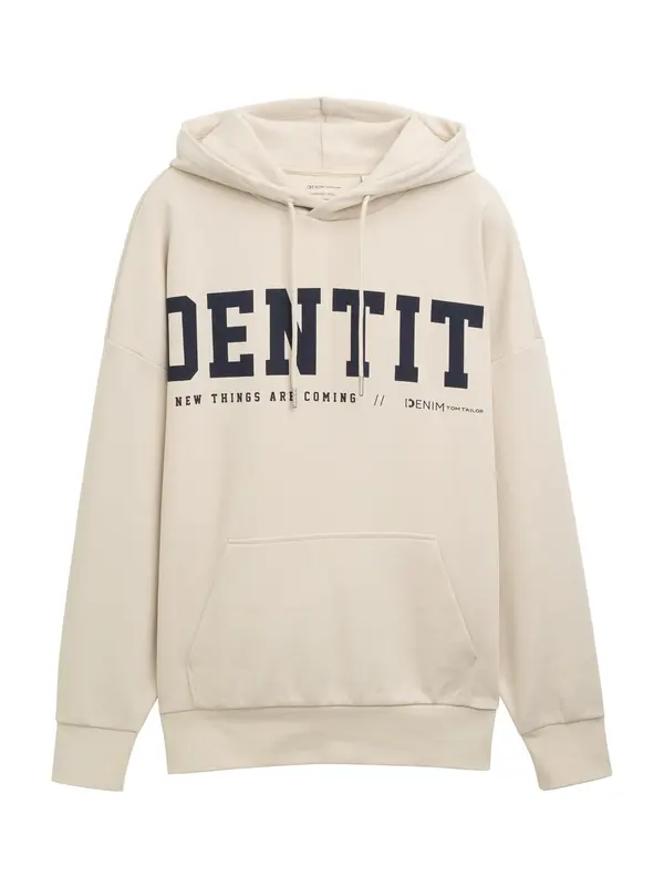 Tom Tailor TOM TAILOR DENIM Sweater majica  bež / crna