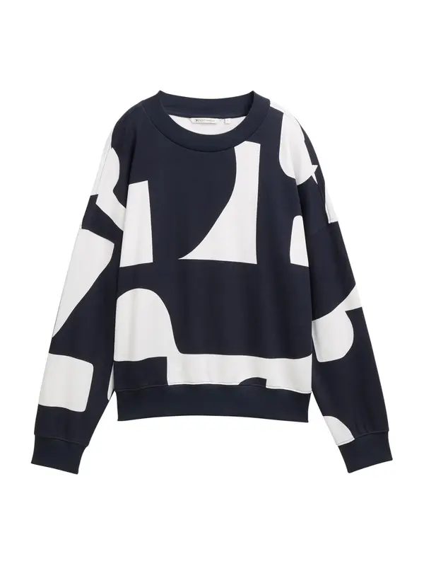 TOM TAILOR DENIM TOM TAILOR DENIM Sweater majica  mornarsko plava / bijela