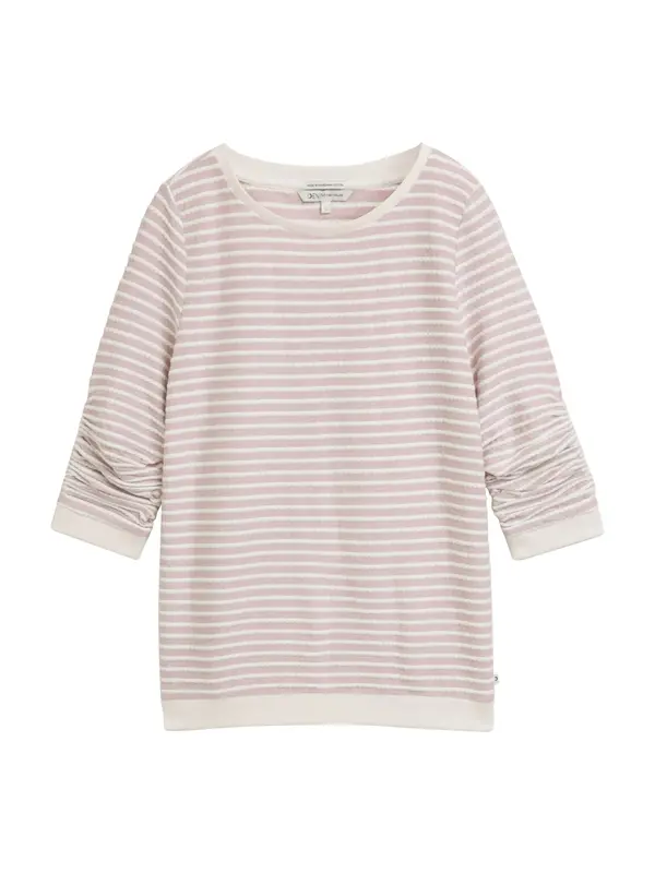 Tom Tailor TOM TAILOR DENIM Sweater majica  rosé / bijela