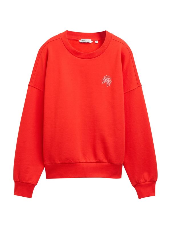 TOM TAILOR DENIM TOM TAILOR DENIM Sweater majica  roza / crvena