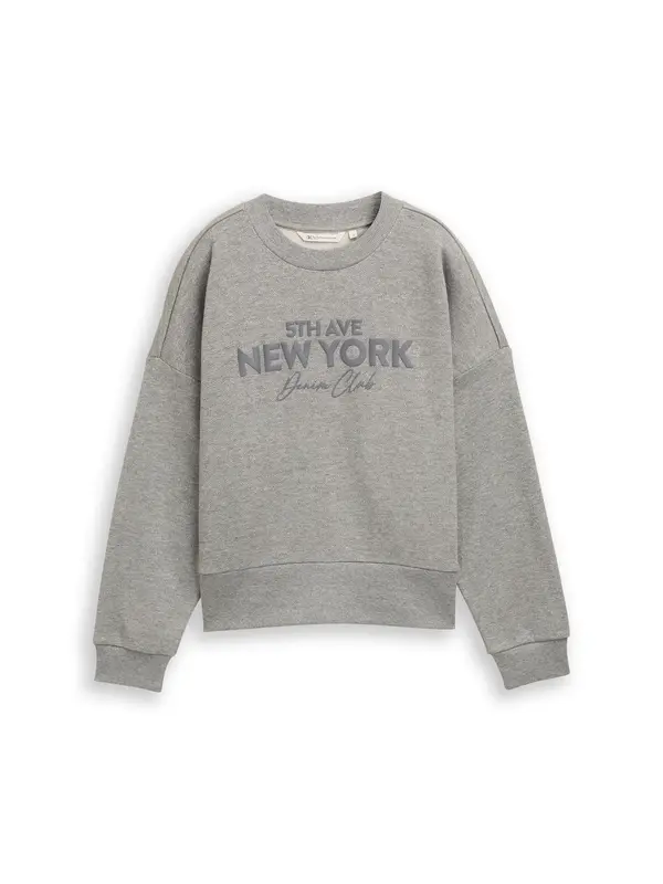 Tom Tailor TOM TAILOR DENIM Sweater majica  siva melange