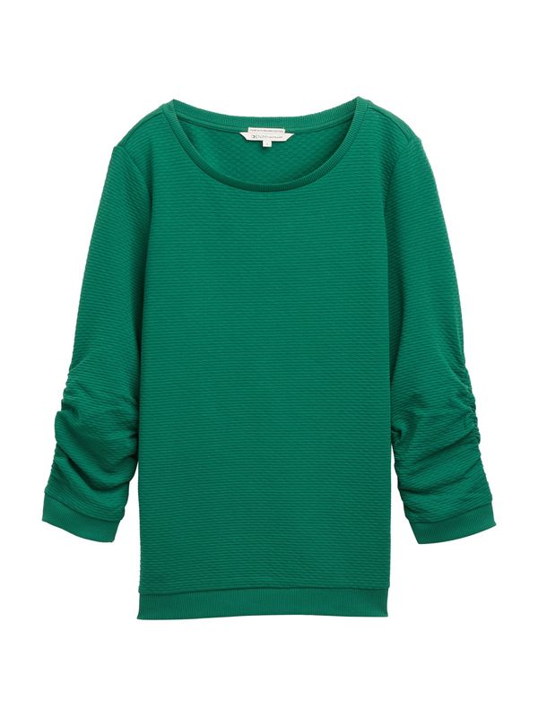 TOM TAILOR DENIM TOM TAILOR DENIM Sweater majica  smaragdno zelena
