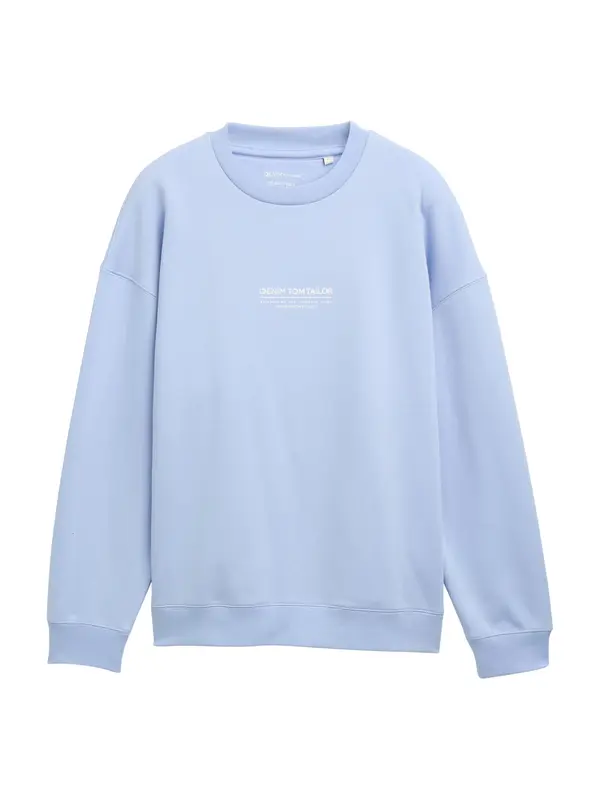 TOM TAILOR DENIM TOM TAILOR DENIM Sweater majica  svijetloplava / bijela