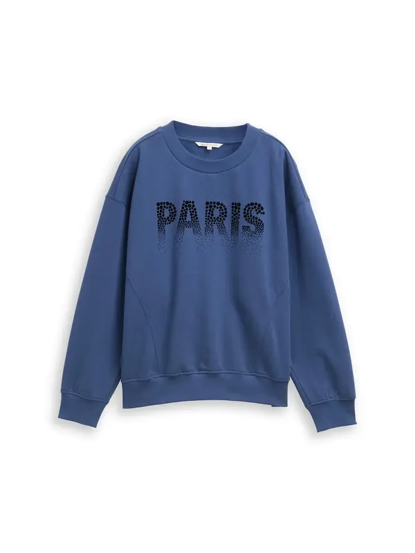 Tom Tailor TOM TAILOR DENIM Sweater majica  tamno plava / crna