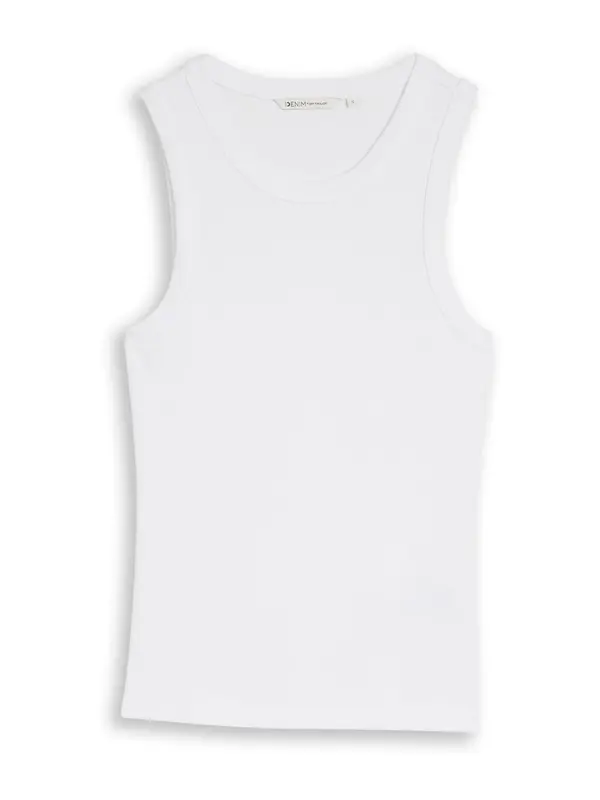 TOM TAILOR DENIM TOM TAILOR DENIM Top  svijetlosiva / bijela