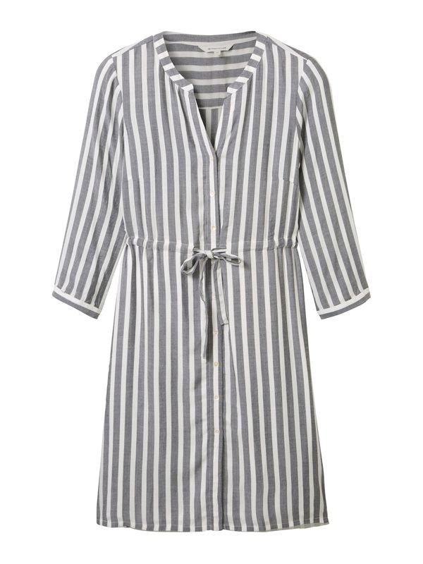 TOM TAILOR TOM TAILOR Košulja haljina  siva / prljavo bijela