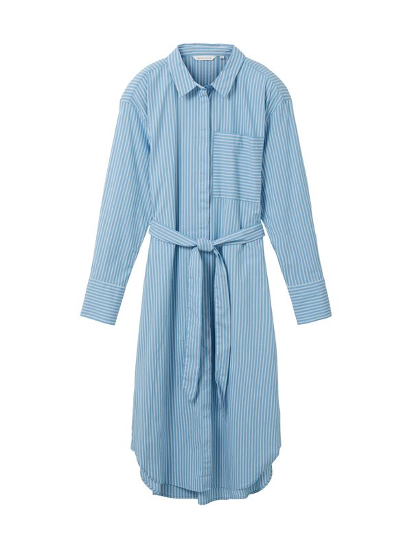 TOM TAILOR TOM TAILOR Košulja haljina  svijetloplava / bijela