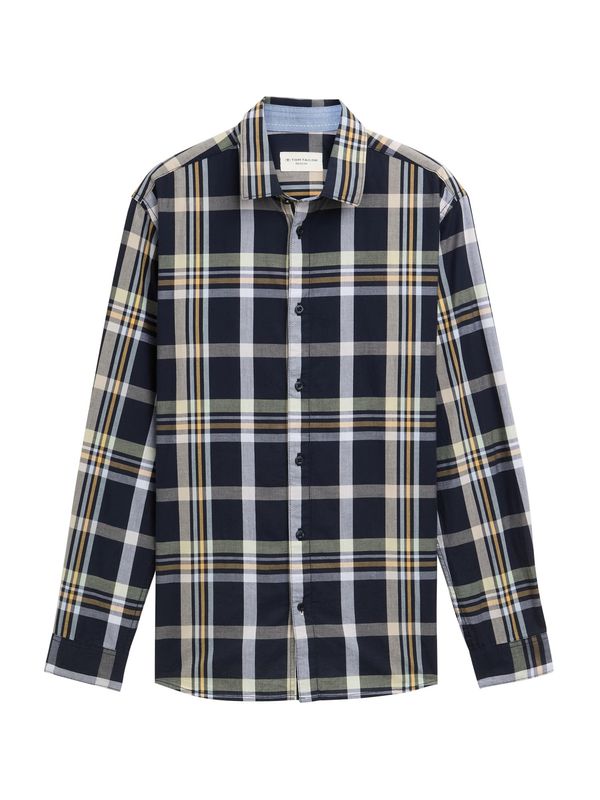 TOM TAILOR TOM TAILOR Košulja  morsko plava / svijetložuta / breskva / bijela