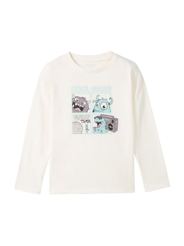 TOM TAILOR TOM TAILOR Majica  akvamarin / siva / bijela