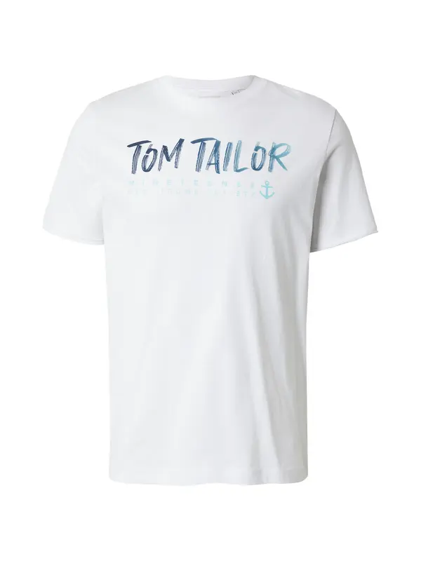 TOM TAILOR TOM TAILOR Majica  azur / tamno plava / bijela