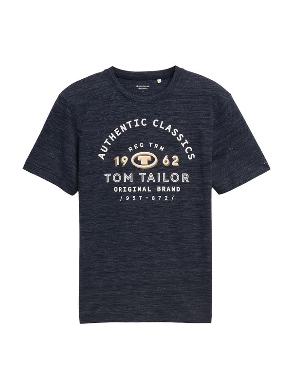 TOM TAILOR TOM TAILOR Majica  bež / tamno plava / bijela