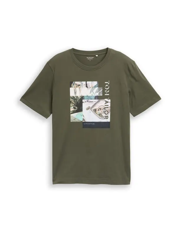 TOM TAILOR TOM TAILOR Majica  boja pijeska / kameno siva / maslinasta / crna