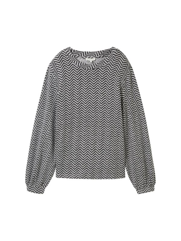 TOM TAILOR TOM TAILOR Majica  crna / bijela