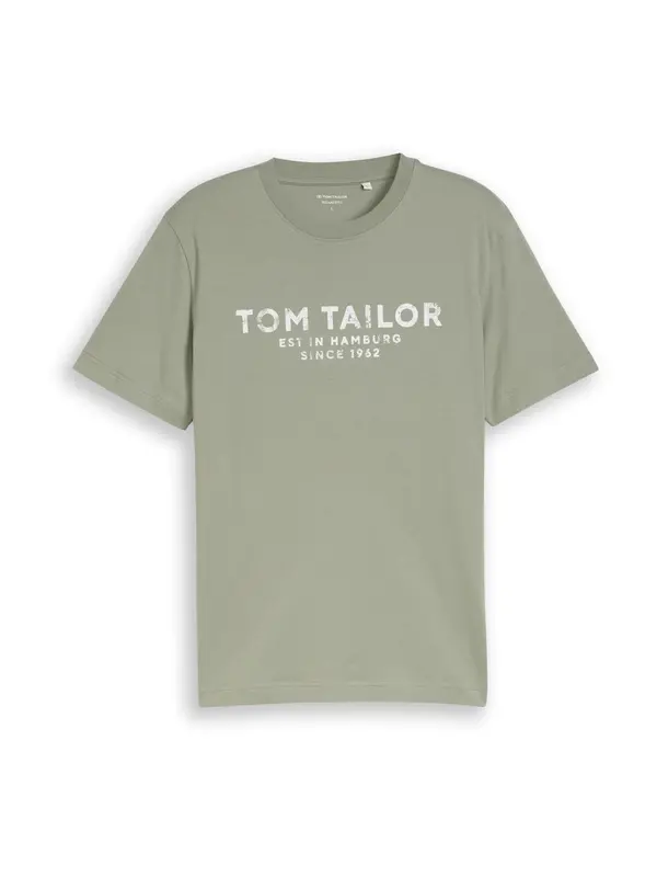 Tom Tailor TOM TAILOR Majica  kaki / bijela