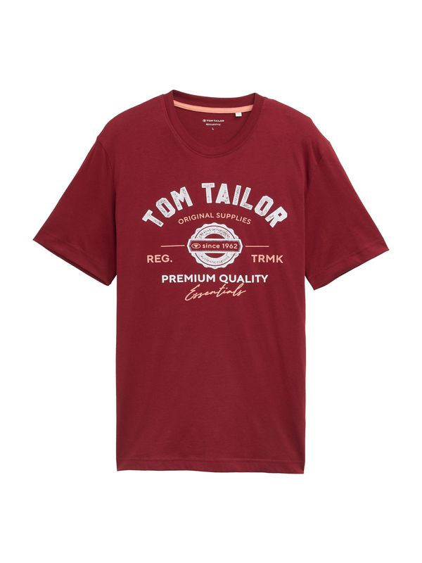 TOM TAILOR TOM TAILOR Majica  losos / karmin crvena / bijela