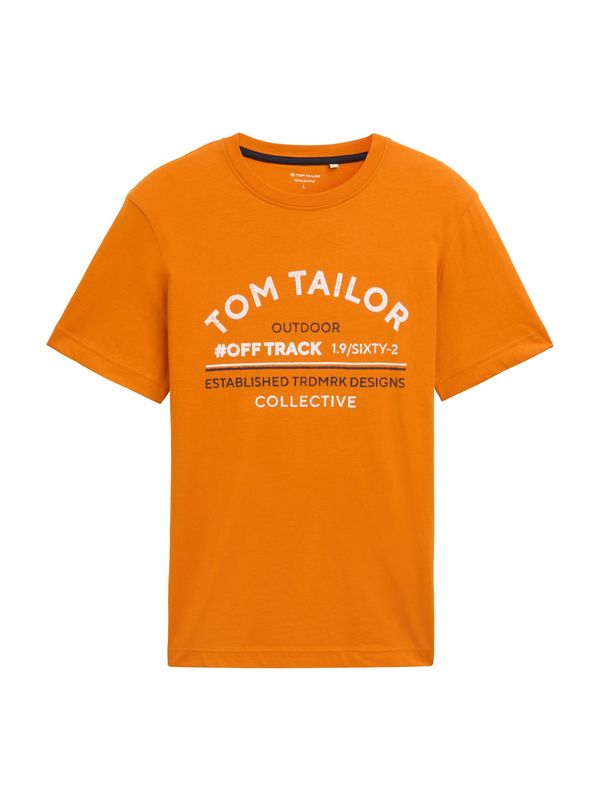 TOM TAILOR TOM TAILOR Majica  mandarina / crna / bijela