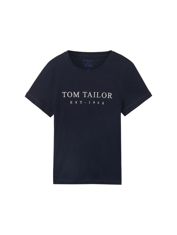 Tom Tailor TOM TAILOR Majica  mornarsko plava / bijela