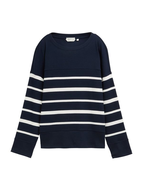 TOM TAILOR TOM TAILOR Majica  mornarsko plava / prljavo bijela