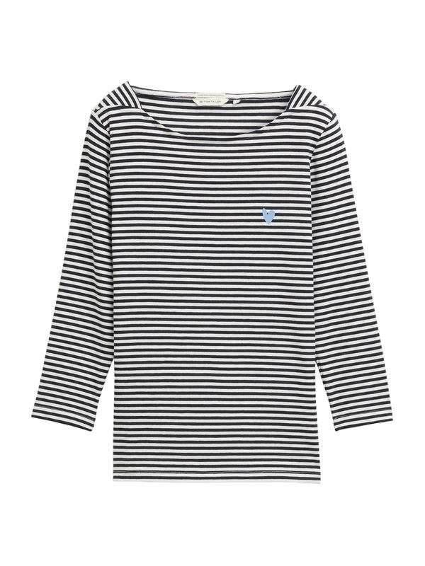 TOM TAILOR TOM TAILOR Majica  mornarsko plava / svijetloplava / bijela