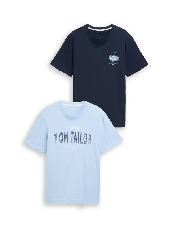 Tom Tailor TOM TAILOR Majica  mornarsko plava / svijetloplava / bijela